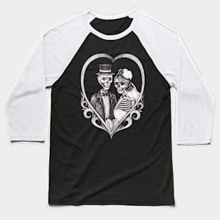 Skeleton lovers couple love wedding. Baseball T-Shirt